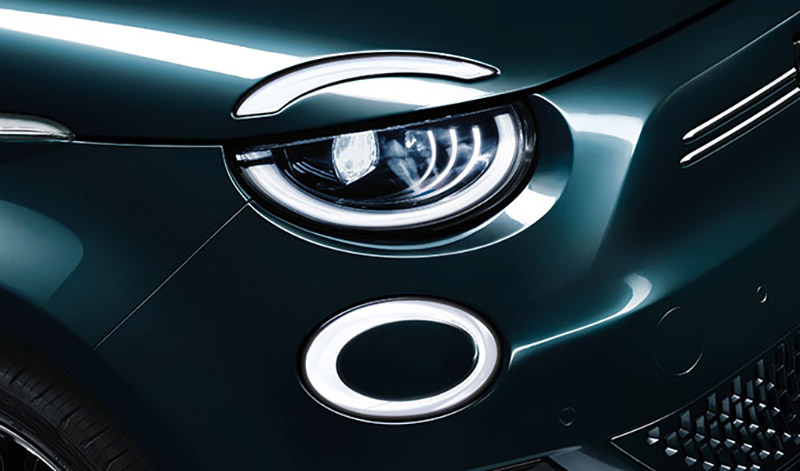 Neuer Fiat 500 LaPrima ikonische Voll-LED-Scheinwerfer „Infinity“