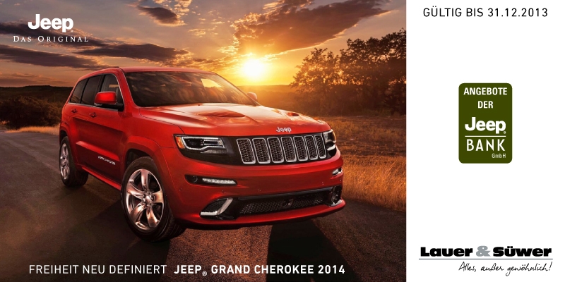 Sonderaktion Jeep Grand Cherokee bis 31.12.2013