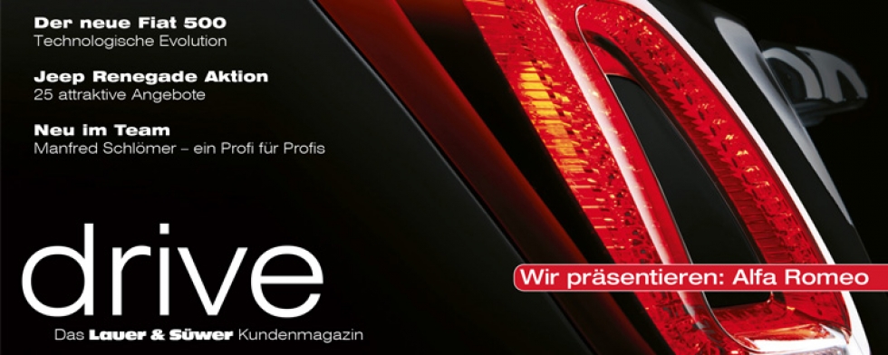 Kundenmagazin drive - Herbst Ausgabe 2015